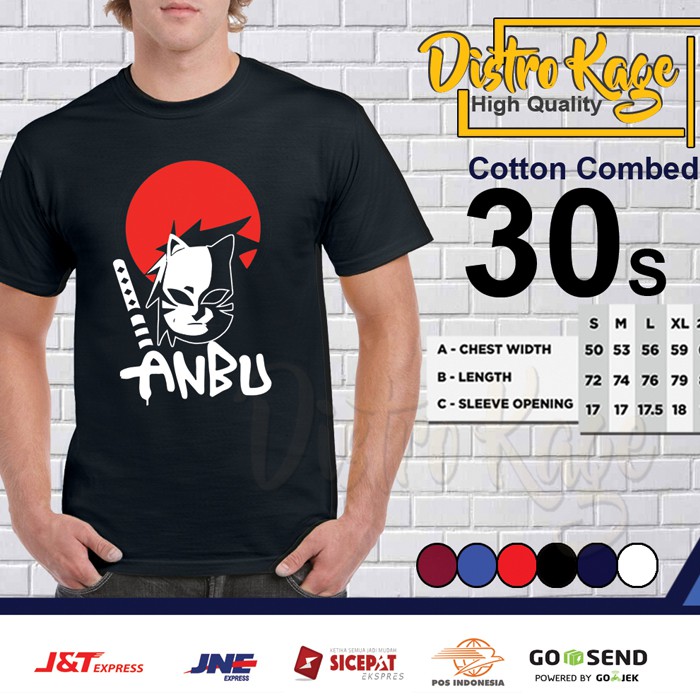 KAOS PRIA ANIME ANBU NARUTO KONOHA BORUTO