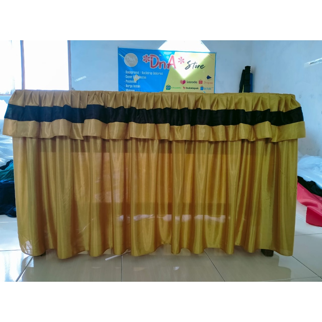 Cover Meja Prasmanan Renda Ukuran 100 x 50 x 75 (P x L x T)