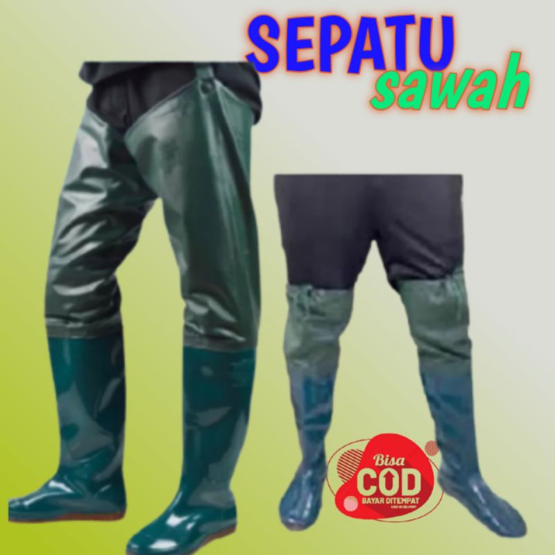 sepatu boots bot boot but petani sawah mancing anti lumpur keong tinggi