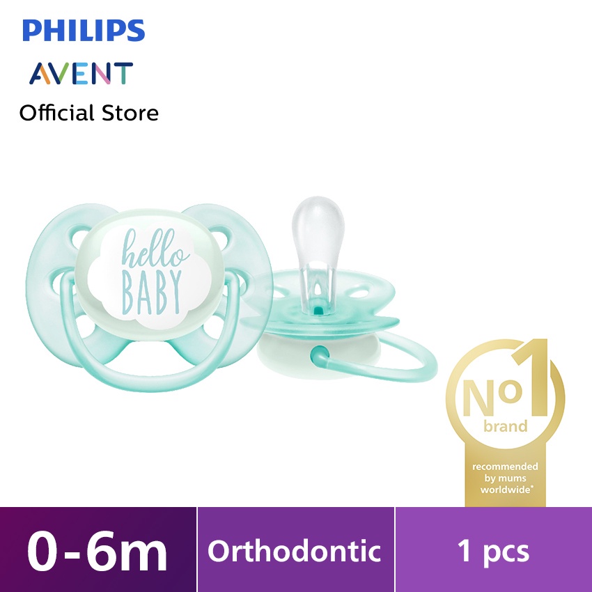 Empeng Dot Bayi 0-6 Bulan Philips Avent Soother Soft Boy  SCF522/01