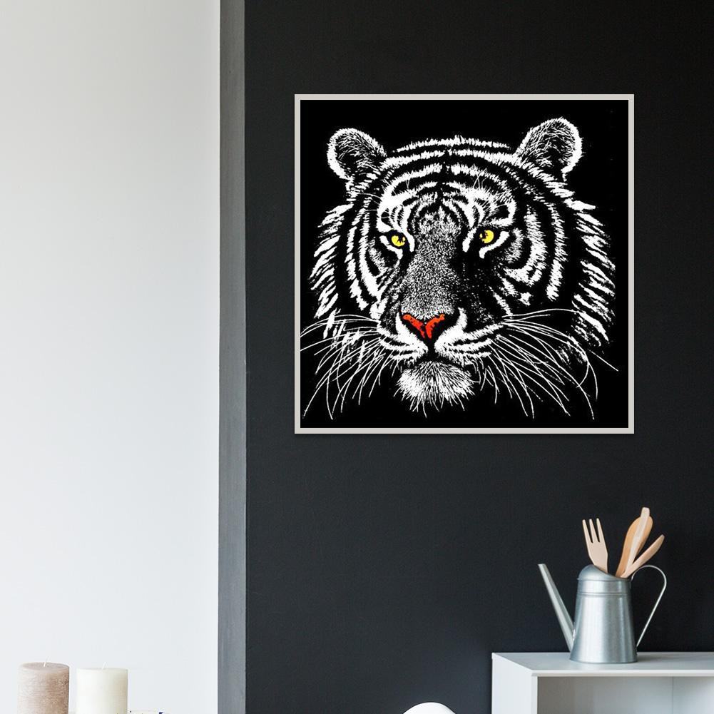 Diy Lukisan Diamond 5d Dengan Gambar Harimau Warna Hitam Untuk