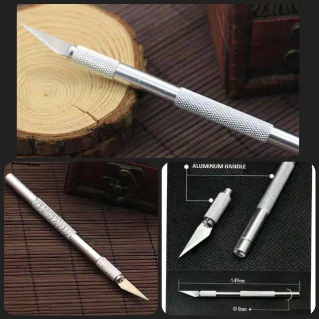 

Pisau Gundam Pen Type Cutter - Alat Potong Bahan Kain Kertas Sticker - Art Knife bisa cod