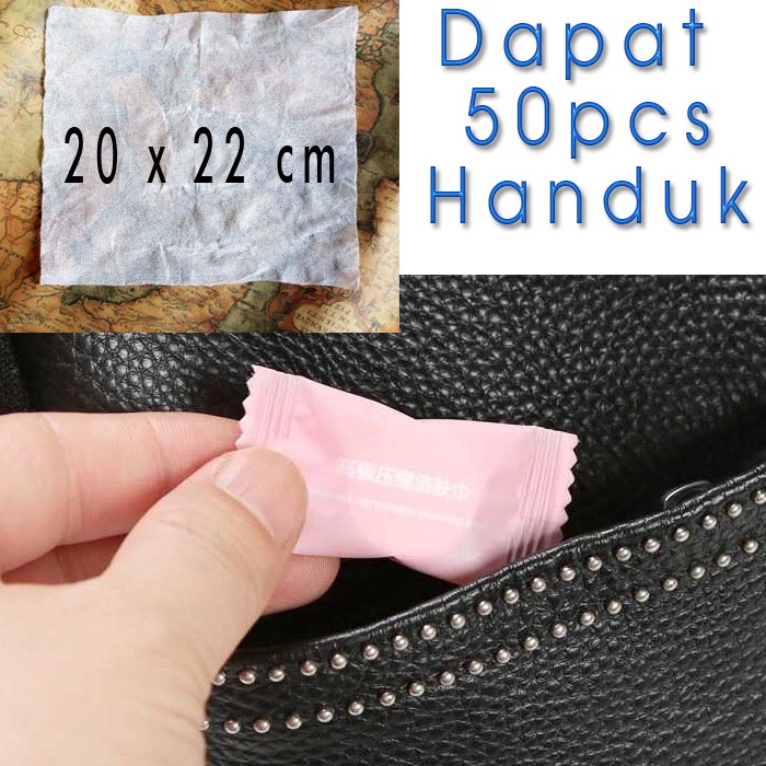 Handuk Cebok wanita Travel sekali pakai 50pcs Mini Travel Disposable Towel 50 PCS Handuk basah tissue tisu tisue basah hygienist higenis  steril pup atau buang air kecil di toilet WC umum saat dalam perjalanan tisu terminal bandara WC umum pulang kampung