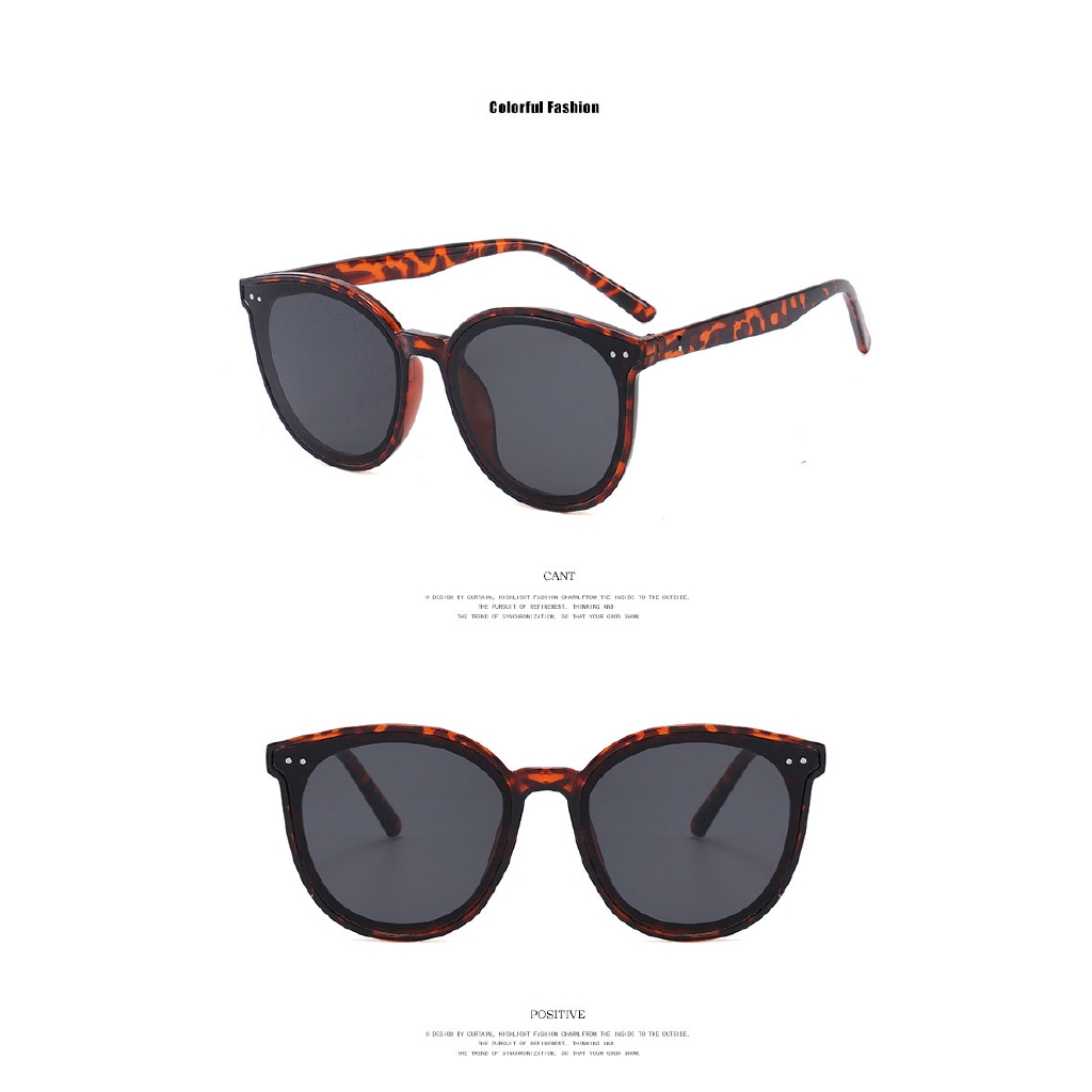 Korea Retro Putaran Sunglasses Wanita / Pria Fashion Style Harajuku Kacamata Anti-UV400 Ready Stock