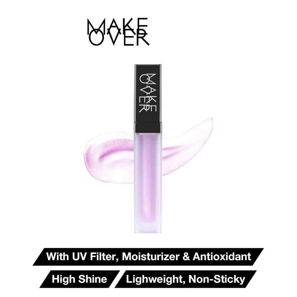 MAKE OVER POWERSTAY Glossy Lip Top Coat - Lip Gloss Transparant