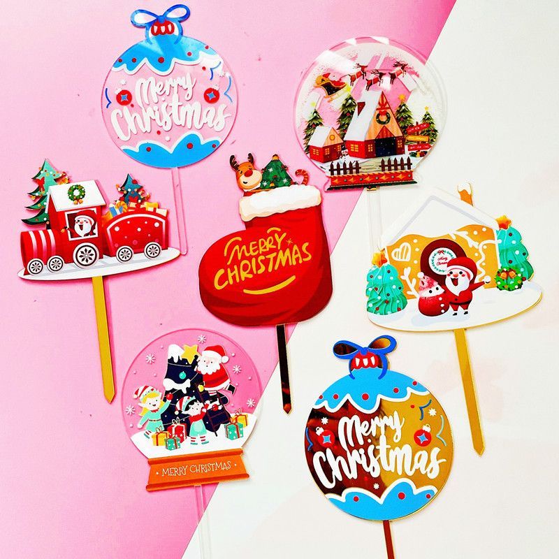 TOPPER NATAL HIASAN KUE MERRY CHRISTMAS DEKORASI NATAL UNYU SERI 3