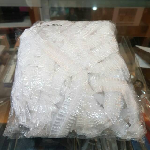 Shower Cap Disposable Plastik / Hair Cap / Penutup Kepala / Shower Cap Bening / Topi Rambut Gojek