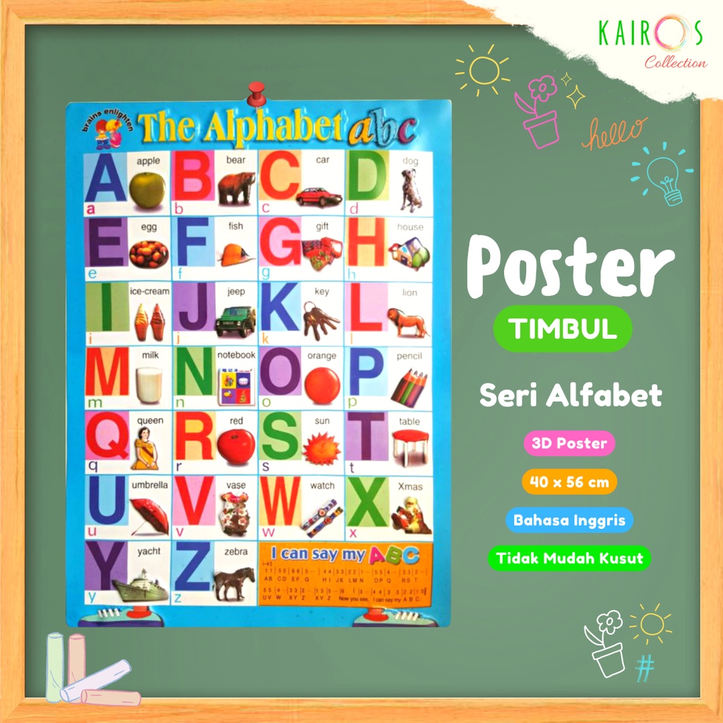 Poster Anak Timbul Alphabeth