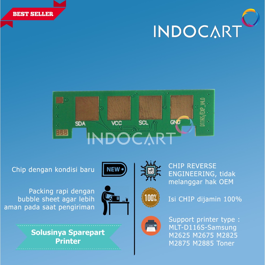 Chip MLT-D116S-Samsung M2625 M2675 M2825 M2875 M2885 Toner-1K2