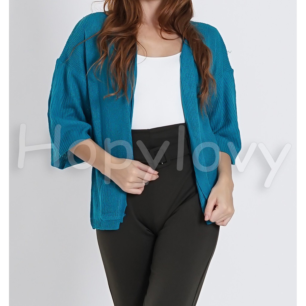 HOPYLOVY SALE Cardigan Rajut Oversize / Kardigan Polos Wanita Bahan Rajut Halus Tebal Berkualitas Lavele