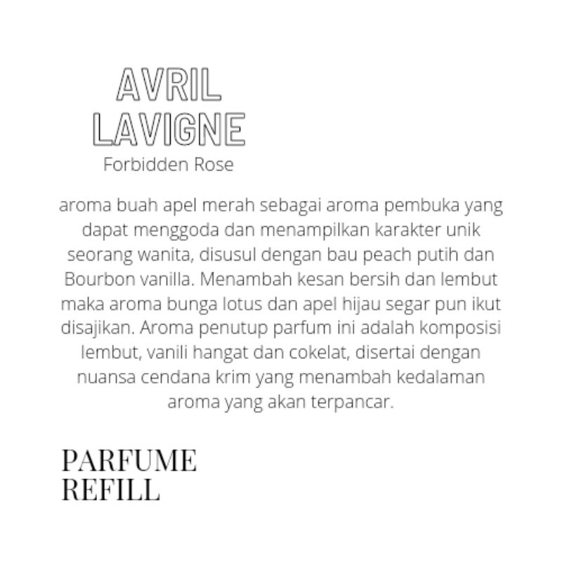 Parfum Refill Avril Lavigne