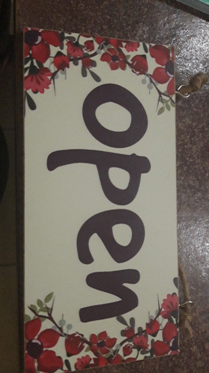 Papan Tulisan Open Close Bolak Balik Bahan Kayu Mdf Vintage