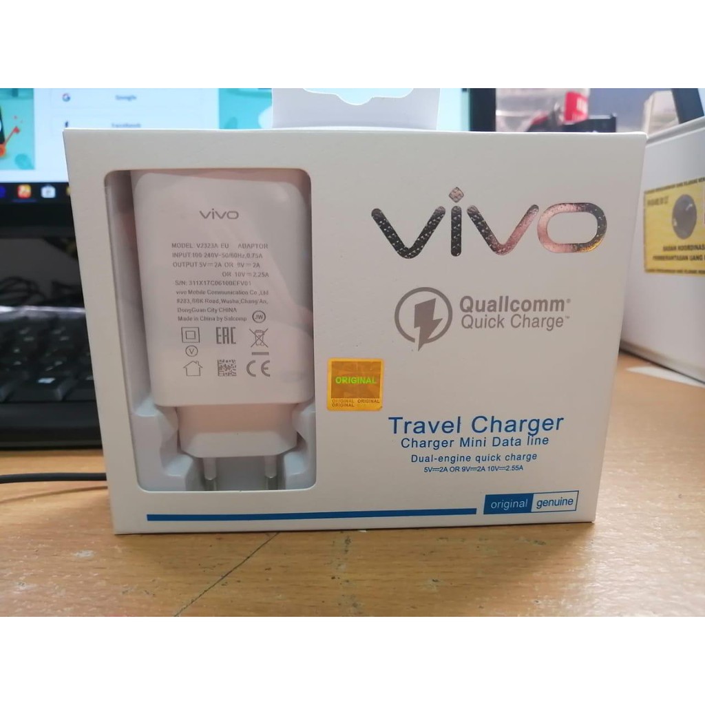 BOS - TC ORI VIVO X27 SUPER FAST CHARGING | CASAN TRAVEL CHARGER V17 PRO 10V-2.25A V8/MICRO USB/TYPE C