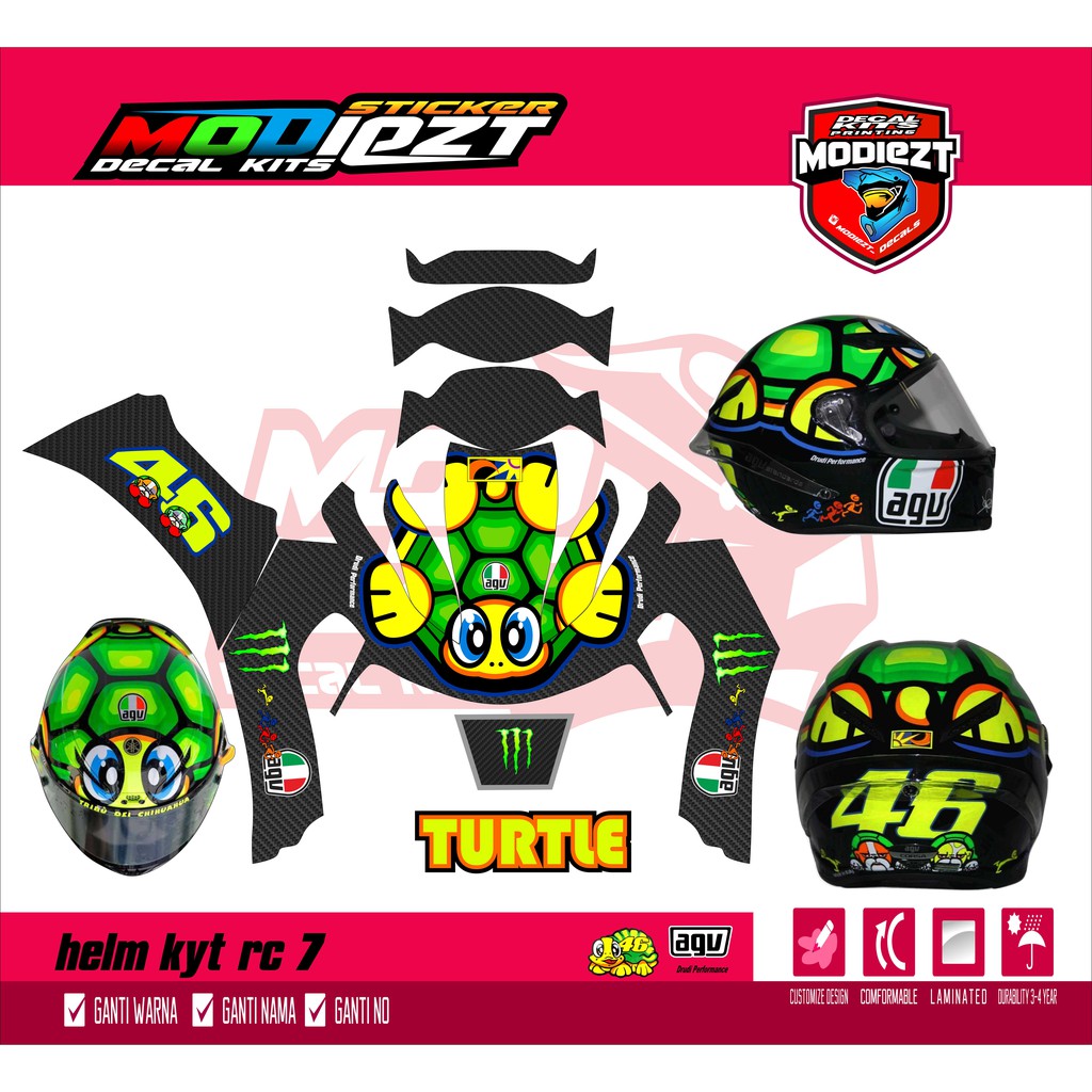 Decal Helm Kyt Rc 7 Shopee Indonesia