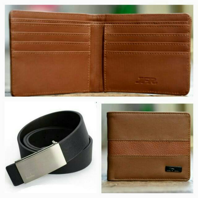 [PROMO] 1 Set Ikat Pinggang + Dompet Kulit Pria - Impor/Belt + Wallet