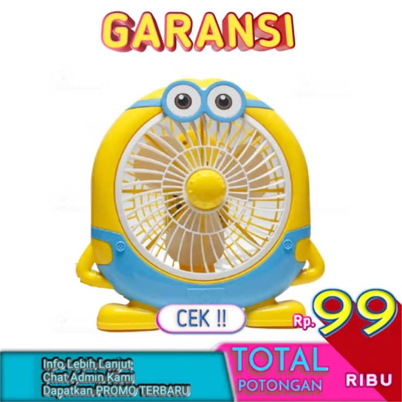 Kipas Angin Mini Karakter Arashi Duduk 8 Inch