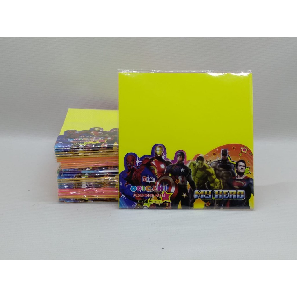 

Kertas Origami kecil 12x12 cm / Fluorescent Papers / Kertas warna 12x12cm
