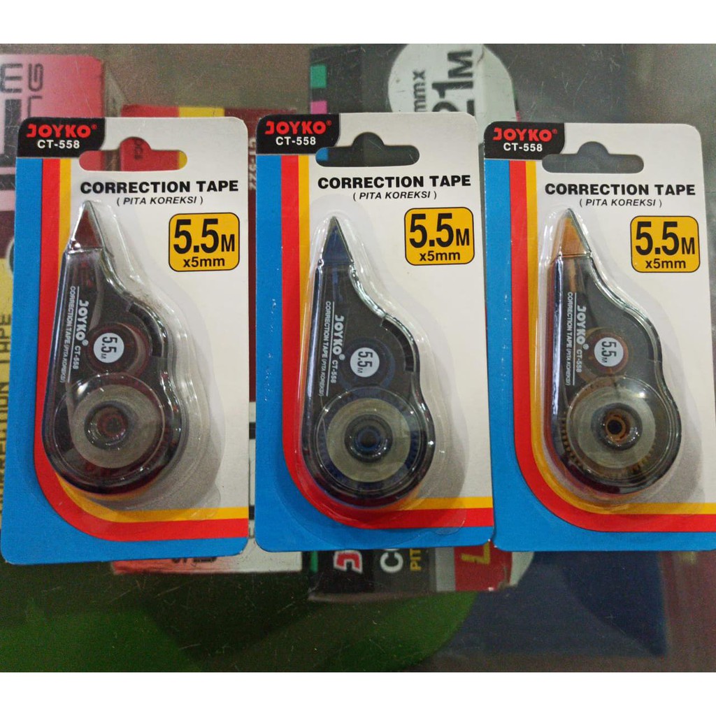

TIP EX JOYKO CT-558 CORRECTION TAPE ALAT TULIS TYPE X TIPE X PITA PENGHAPUS PITA KOREKSI