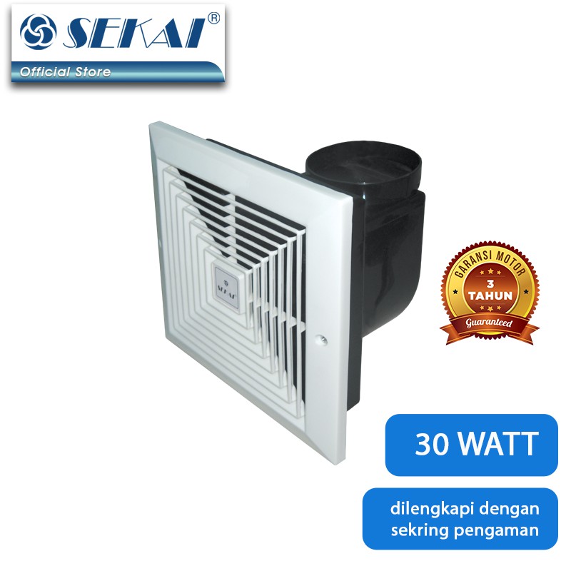 Sekai Exhaust Fan Plafon 8inch MVF 893 20CM 30 Watt