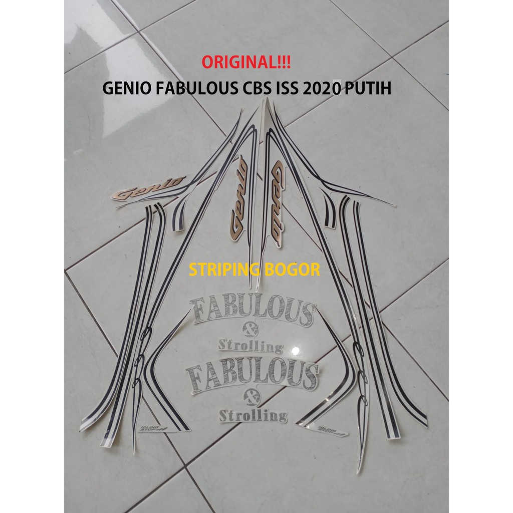 Sticker Motor Honda Genio Fabulous CBS ISS 2020 Putih