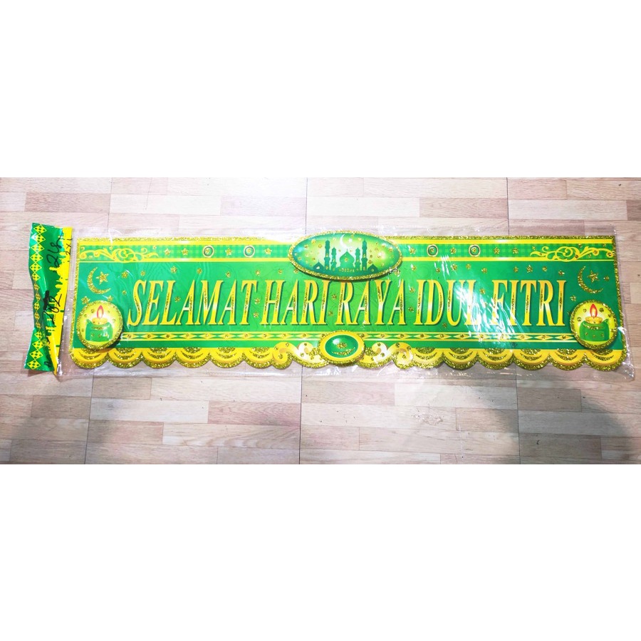 Banner Idul Fitri BESAR - Dekorasi Hiasan Lebaran, code 282.