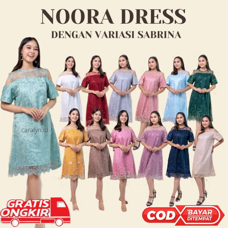 DRESS BRUKAT KOREA KONDANGAN WANITA REMAJA NOORA