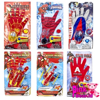 Image of thu nhỏ Mainan Sarung Tembak Pelontar Spiderman Ironman Ultraman Captain Amerika #0