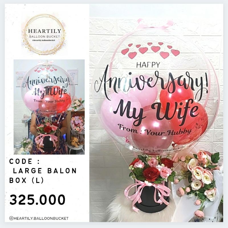 [READY JKT 1HARI JADI] Large Buket Balon Balloon Bucket Balon Wisuda