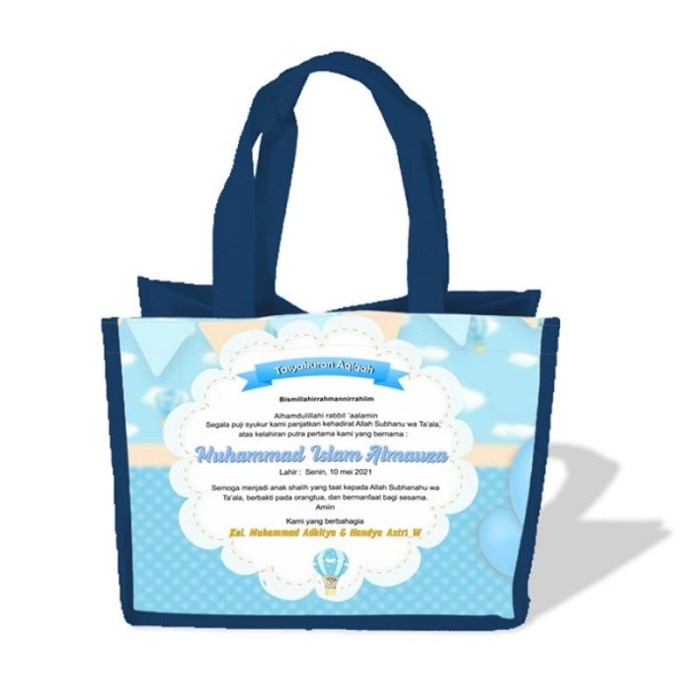 

TAS GOODIE BAG CUSTOM SOUVENIR ULANGTAHUN ANAK / AQIQAH / SYUKURAN ANAK FREE DESAIN