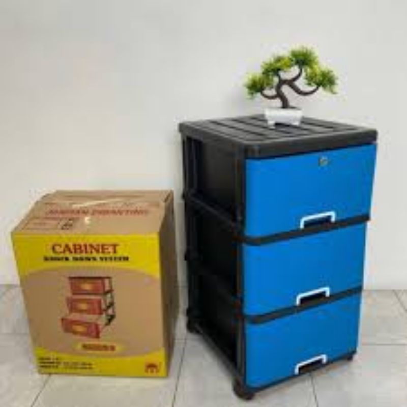 lemari baju lemari pakaian plastik cabinet bahan tebal &amp; kuat