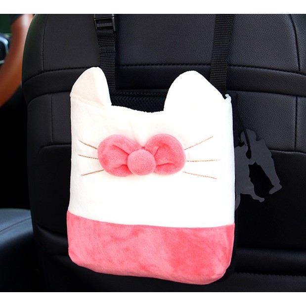 Mickey Mouse Brown Hello Kitty Tas Multi fungsi Minuman Makanan Tempat Sampah Gantung jok Mobil