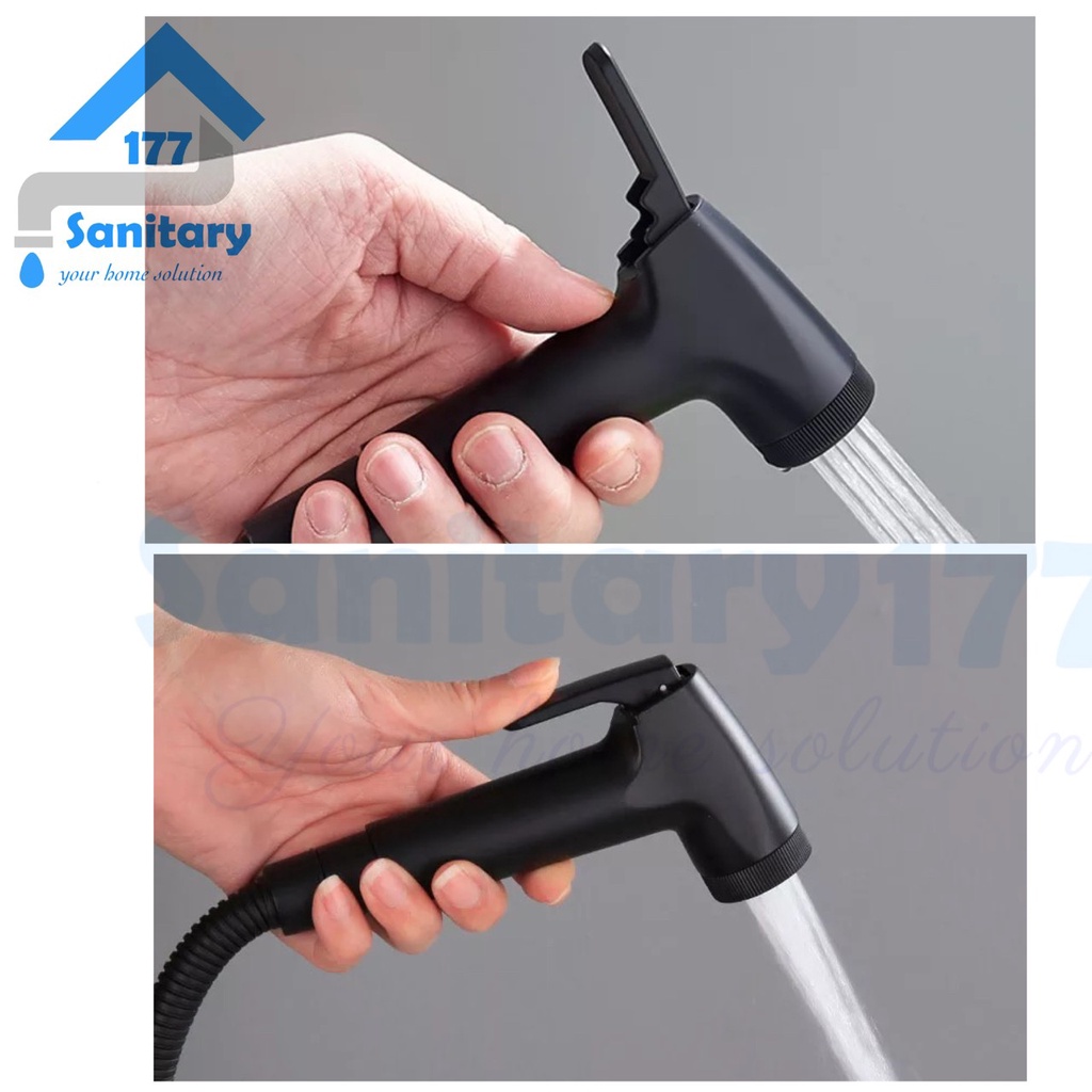 Kepala jet shower Bidet 2in1 HITAM 67- HEAD shower semprotan sprayer toilet spray 2fungsi cebok BLACK closet kloset