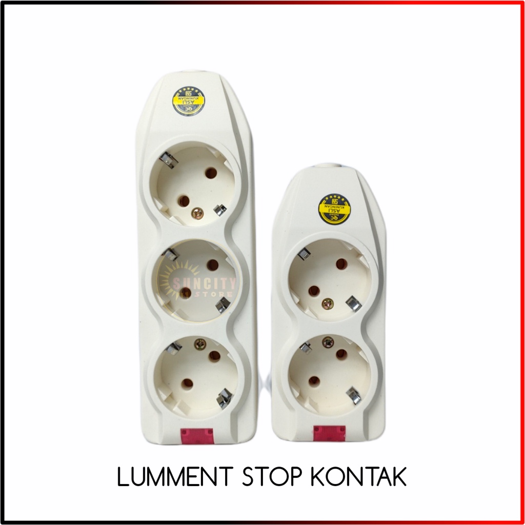 Lumment Stop Kontak Arde 2 Lubang &amp; 3 Lubang