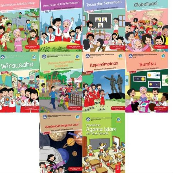 Buku Paket Tematik SD Kelas 6 Tema 1,2,3,4,5,6,7,8,9, Agama Islam Budi, Matematika, Ulangan Harian