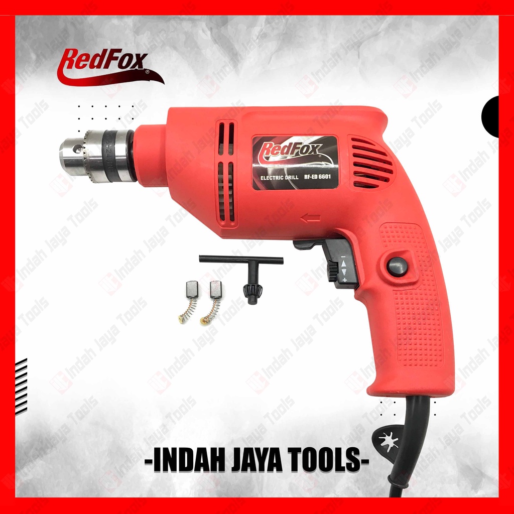 REDFOX ED 6601 Mesin Bor 10 mm Besi Kayu Electric Drill