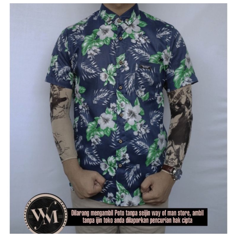 Kemeja surfing Pria Kemeja Floral Kemeja Hawaii C