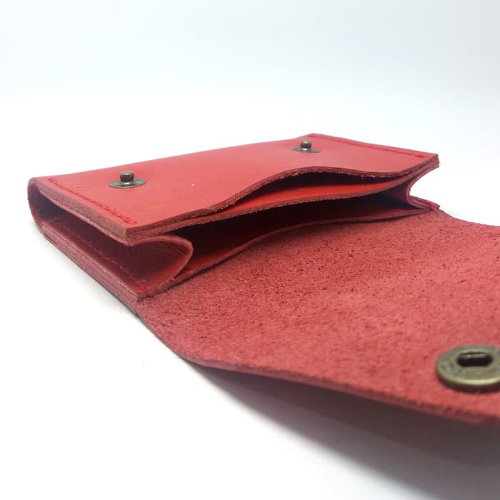 Dompet Kartu Kulit Asli Muat Banyak Model Tutup Kancing