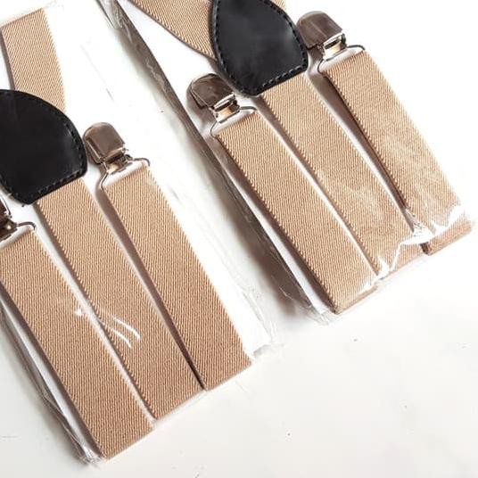 ♨ Suspender Anak dan Dewasa Pria Perempuan Coklat Tua ➧
