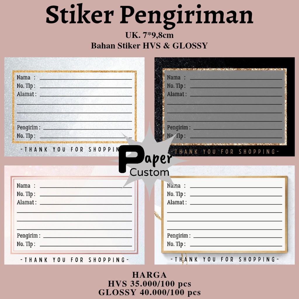 

STIKER PENGIRIMAN ONLINE SHOP READY STOCK