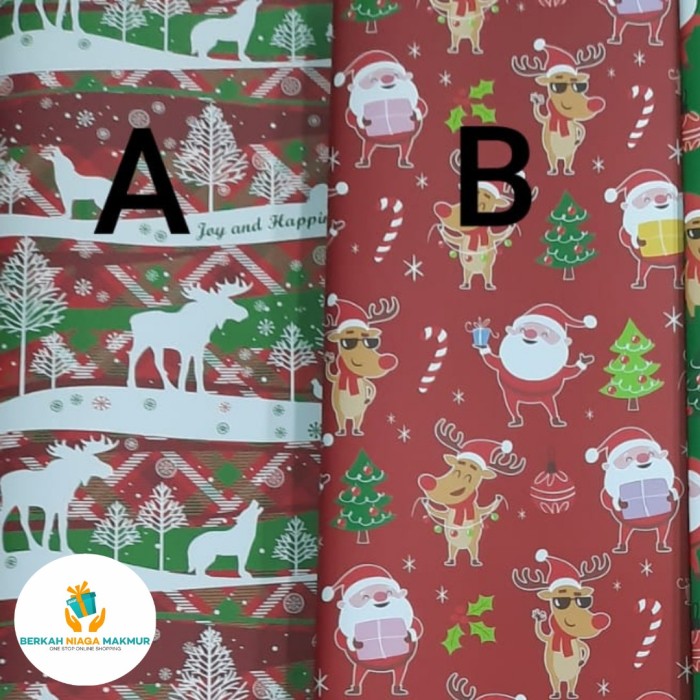 

Kertas Kado Jumbo motif Natal Sansan Wawa