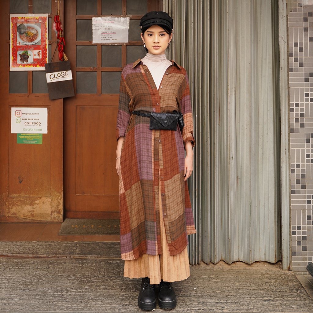 DAUKY GAMIS M DRESS RAYON TARTAN