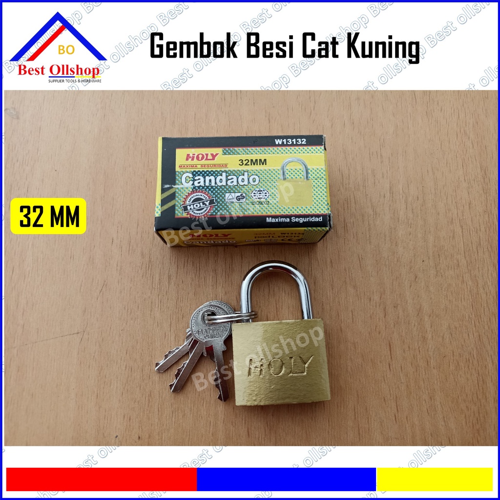 Gembok Cat Kuning  / Gembok Kecil / Gembok Koper / Gembok Loker