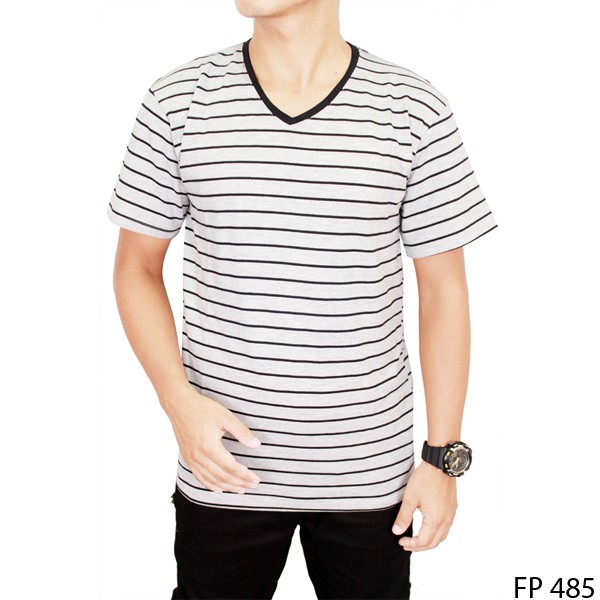 Man Long Sleeved T-Shirts Spandek Putih-Hitam – FP 485