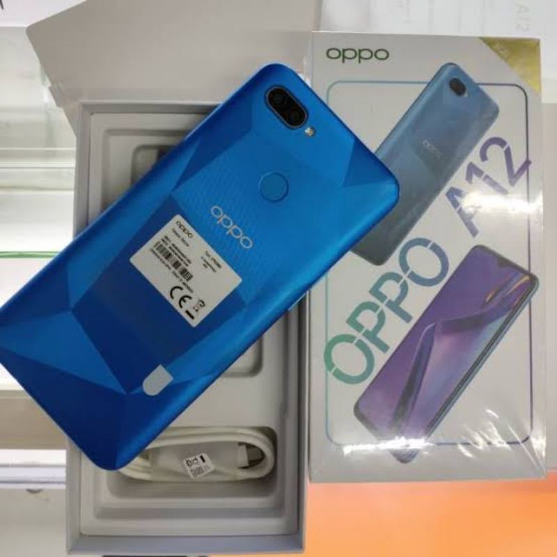 Handphone Oppo a12 Ram 3/32 bekas/second fullset