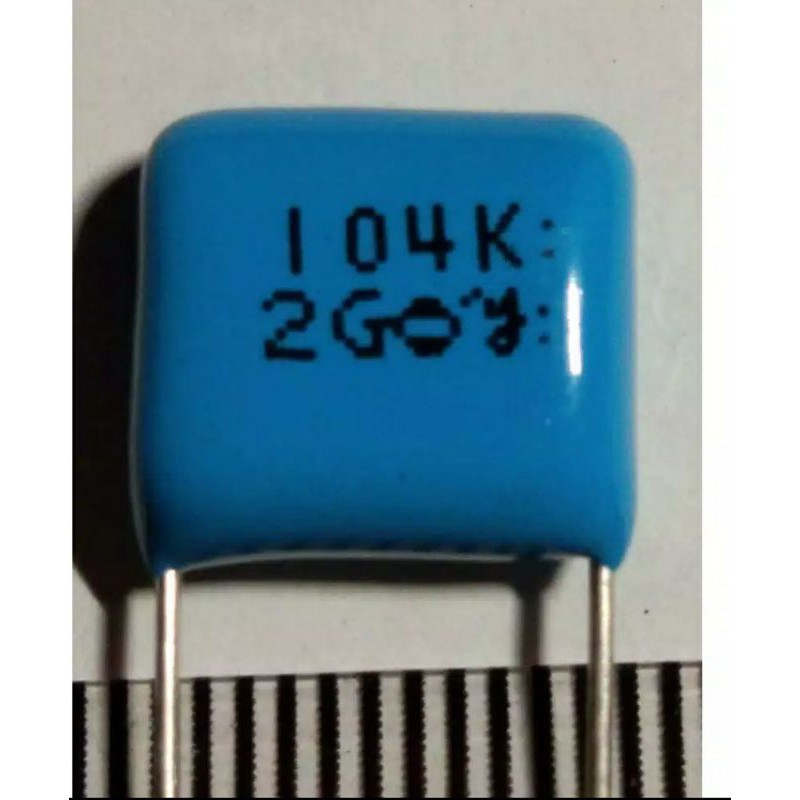 CAPASITOR MILAR 104K 400V / MILAR 100NF 400V / CAPASITOR MILAR 104N BLUE TERMURAH