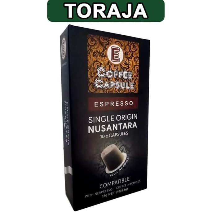 

E Coffee Capsule TORAJA Single Origin Nusantara - Nespresso Compatible