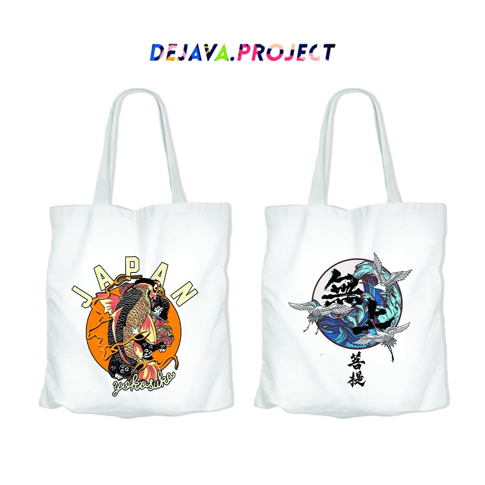 TERBARU TOTEBAG KANVAS PREMIUM TERBAIK DEJAVA ESTETIK JAPAN TERBARU