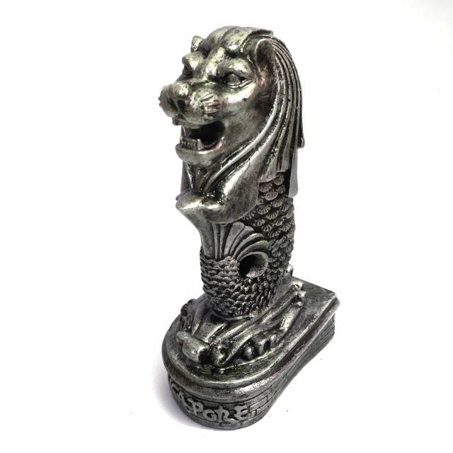 (BISA COD) MINIATUR PATUNG MERLION SINGA SINGAPURA SINGAPORE FIBERGLASS 19 x 10 x 7 - DEKORASI RUMAH