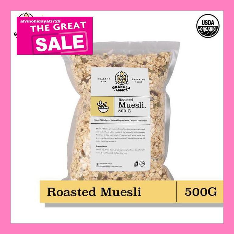 

Al04Nind Roasted Muesli Fruit & Seed 500G - By Granola Addict Indvvl03