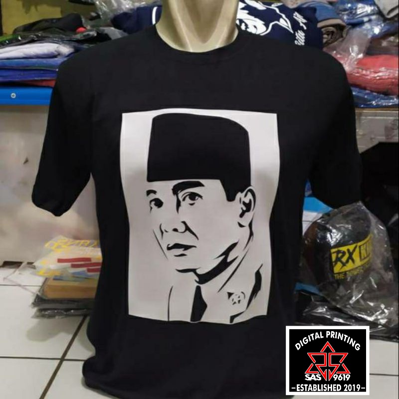 T-shirt Kaos Baju Soekarno // kaos Sukarno // kaos Bung Karno / kaos merdeka